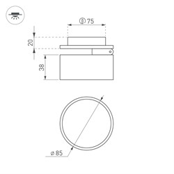 Светильник LGD-POT-BUILT-R85-12W Warm3000 (WH, 100 deg, 230V) (Arlight, IP44 Металл, 5 лет) 045780 - фото 108946