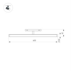 Светильник MAG-ORIENT-TUBE-TURN-L600-20W Warm3000 (WH, 180 deg, 48V) (Arlight, IP20 Металл, 5 лет) 036475 - фото 127671