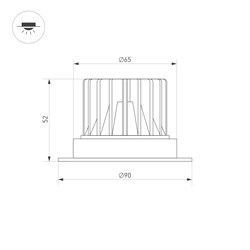 Светильник MS-ATLAS-TRIMLESS-R50-6W Warm3000 (WH, 40deg, 230V) (Arlight, IP20 Металл, 5 лет) 037060(1) - фото 137917