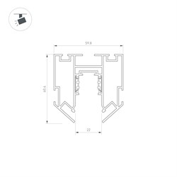 Трек встраиваемый MAG-ORIENT-TRACK-2653-STR-G-3000 (BK) (Arlight, IP20 Металл, 3 года) 047572 - фото 142265