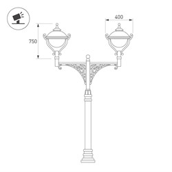 Светильник OXOR-AMPIL-O-400x750-35W Day4000 (BK, 120 deg, 230V) IP65 (Arlight, -) 052438 - фото 174101