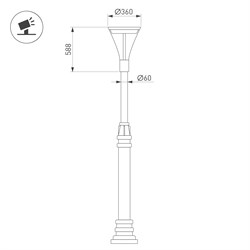 Светильник OXOR-LUMME-BUE-О - 360x588-50W Day4000 (BK, 120 deg, 230V) IP65 (Arlight, -) 052453 - фото 174203