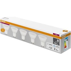 Лампы светодиодные OSRAM LED Value PAR16, 400 лм, 5 Вт, 6500К (холодный белый свет). Цоколь GU10, упаковка 5 шт. 4058075584839 - фото 34031