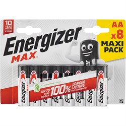 Батарейки Energizer Max LR06 E91 АА пальчиковые BL8 (блистер 8шт) Eco 7638900437720 - фото 41396