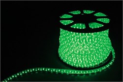 Дюралайт (световая нить) со светодиодами, 2W 100м 230V 36LED/м 13мм, зеленый, LED-R2W с 2 заглушками 26063 - фото 84220