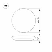Светильник CL-FRISBEE-DIM-R250-12W Day4000-MIX (WH, 180 deg, 230V) (Arlight, IP54 Пластик, 3 года) 030110