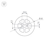 Силиконовый профиль WPH-FLEX-D40-360deg-S10-5m WHITE (Arlight, Силикон) 045869