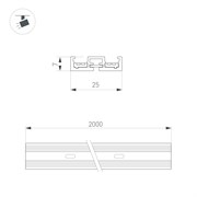 Трек MAG-VIBE-TRACK-257-3000 (BK-BK) (Arlight, IP20 Металл, 5 лет) 053253