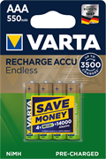 Аккумуляторы VARTA ENDLESS ENERGY AAA 550mAh бл. 4 4008496928293