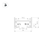 Трек LGD-2TR-TRACK-1000-WH-M (C) (Arlight, IP20 Металл, 3 года) 022770