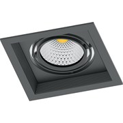 Драйвер Светильник карданный светодиодный 1x12W 1080 Lm, 4000К, 35 градусов, черный, AL201 с  ом и кле 41289