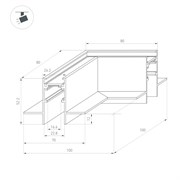 Коннектор угловой MAG-ORIENT-CON-2652-FDW-L90 (WH) (Arlight, IP20 Металл, 3 года) 035808