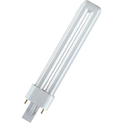 Люминесцентная лампа OSRAM DULUX S 11Вт, 900 люмен, 4000K, холодный свет, цоколь G23, Компактная, неинтегрированная - фото 12285