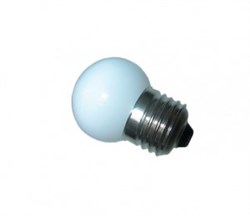 DECOR  GL45 LED 0.6W WHITE 230V  E27 6400К (LED шарик) FOTON  -  лампа (S452) - фото 12407