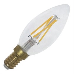 Свеча FL-LED Filament C35 6W E14 3000К 220V 600Лм 35*98мм FOTON_LIGHTING  -  лампа   прозрачная - фото 15324