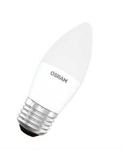 Лампочка светодиодная Е27 OSRAM LED Star, 600лм, 7Вт, 2700К (теплый белый свет), Свеча, матовая - фото 19382