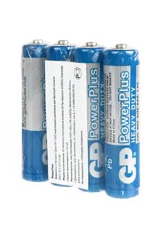 Батарейки GP PowerPlus HEAVY DUTY 24C/R03 R03 SR4, в упак 40 шт - фото 19646