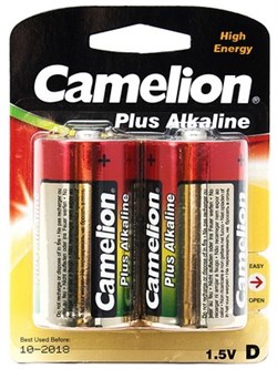 Батарейки Camelion Plus Alkaline LR20-BP2 LR20 BL2 - фото 19705