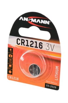 Батарейки литиевые ANSMANN 1516-0007 CR1216 BL1 NEW - фото 19959