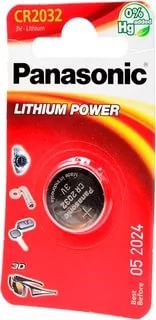 Батарейки литиевые Panasonic Lithium Power CR-2032EL/1B CR2032 BL1 - фото 19997