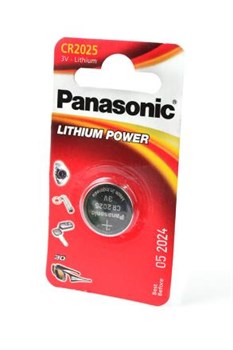 Батарейки литиевые Panasonic Lithium Power CR-2025EL/1B CR2025 BL1 - фото 20043