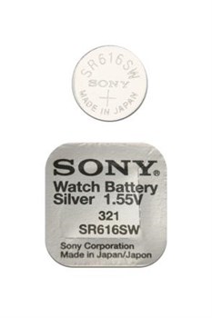 Батарейки серебряно-цинковые SONY SR616SW 321 - фото 20087