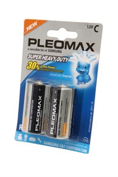 Батарейки PLEOMAX R14 BL2 - фото 20114