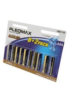 Батарейки PLEOMAX LR03-8+2 BL10 - фото 20126