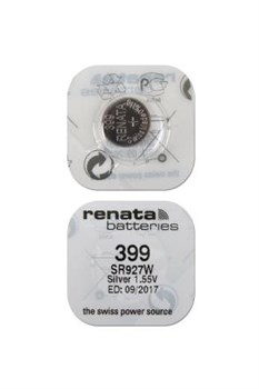 Батарейки серебряно-цинковые RENATA SR927W 399, в упак 10 шт - фото 20148