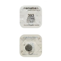 Батарейки серебряно-цинковые RENATA SR754W 393, в упак 10 шт - фото 20158