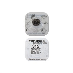 Батарейки серебряно-цинковые RENATA SR716SW 315, в упак 10 шт - фото 20163