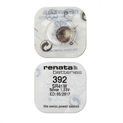 Батарейки серебряно-цинковые RENATA SR41W 392, в упак 10 шт - фото 20180