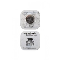 Батарейки серебряно-цинковые RENATA SR1130W 389, в упак 10 шт - фото 20187