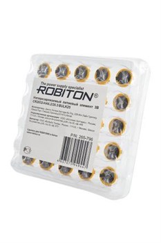 Батарейки литиевые ROBITON PROFI R-CR2032HA62-BULK25 CR2032-HA6.2/20.5 3.0В с выводами под пайку BULK25, в упак 25 шт - фото 20366
