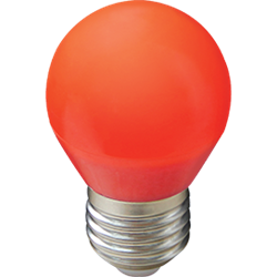 Светодиодная лампа Ecola globe LED color 5,0W G45 220V E27 шар Красный матовая колба 77x45 - фото 20922