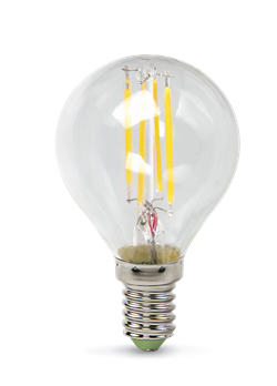 Лампа светодиодная LED-ШАР-deco 5Вт 230В Е14 4000К 450Лм прозрачная IN HOME - фото 20965
