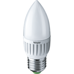 Свеча Лампа светодиодная Navigator LED 94 481 NLL-P-C37-5-230-2.7K-E27-FR   матовая - фото 21418