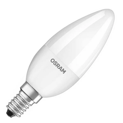 Лампочка светодиодная Е14 OSRAM LED Star, 806лм, 9Вт, 2700К, теплый свет, свеча, матовая - фото 21503