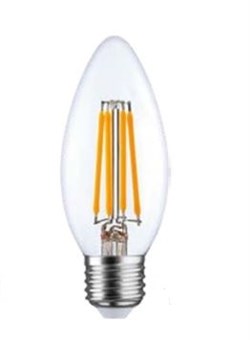 Лампочка филаментная светодиодная OSRAM LED Star, 600лм, 5Вт, 4000К (нейтральный белый свет), Цоколь E27, свеча - фото 21514