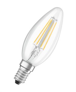 Лампочка филаментная диммируемая светодиодная OSRAM LED Star B, свеча, 520лм, 5Вт, 2700К, теплый свет, Цоколь E14, свеча - фото 21823