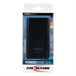 Внешний аккумулятор ANSMANN 1700-0066 Powerbank 5400мАч в комплекте с шнуром USB-microUSB BL1 - фото 22768