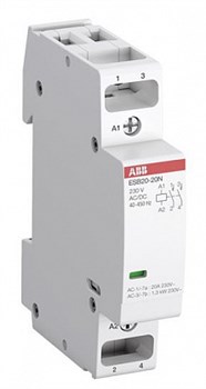 Модульный контактор ESB20-20N-06 модульный (20А АС-1, 2НО), катушка 230В AC/DC - фото 23343