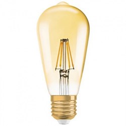 Лампа Vintage 1906 LED CL Edison  DIM  FIL GOLD 55  7,5W/825 E27 140x64мм - капля OSRAM - фото 23844