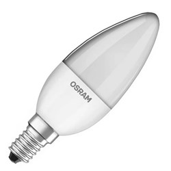 Лампочка светодиодная Е14 OSRAM LED Star, 470лм, 5Вт, 4000К, нейтральный белый свет, E14, Свеча, матовая - фото 26161