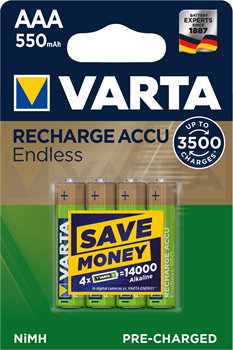 Аккумуляторы VARTA ENDLESS ENERGY AAA 550mAh бл. 4 - фото 26365