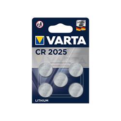 Батарейки литиевые VARTA ELECTRONICS CR 2025 (блистер 5шт) - фото 28543