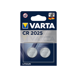 Батарейки литиевые VARTA ELECTRONICS CR2025 (блистер 2шт) - фото 28576