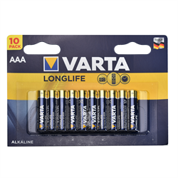 Батарейки VARTA LONGLIFE 4103 LR03 BL10 (блистер 10шт) - фото 30465