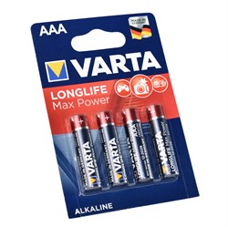 Батарейки VARTA LONGLIFE MAX POWER LR03/AAA BL4 (блистер 4шт) - фото 30582