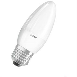 Лампочка светодиодная OSRAM LED Value B, 800лм, 10Вт, 3000К (теплый белый свет). Цоколь E27, колба B, Свеча, 1 шт - фото 30790
